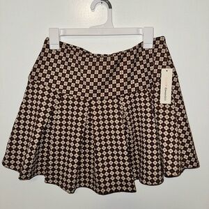 URBAN Romantics Black and White Checkered Skater Skirt